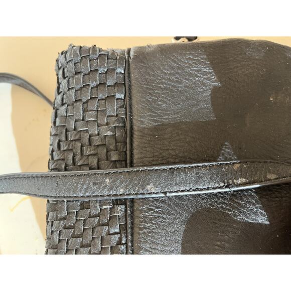 Street Level Anthropologie Womens Crossbody Shoulder Bag Woven Polyurethane - Picture 7 of 7